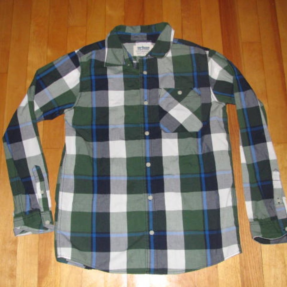 Urban Pipeline Green Plaid Button Down Shirt